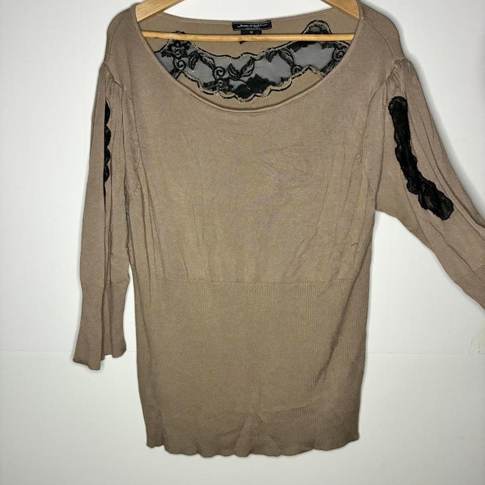 Jamie Nicole Y2K 2000s 3/4 sleeve off the shoulder top